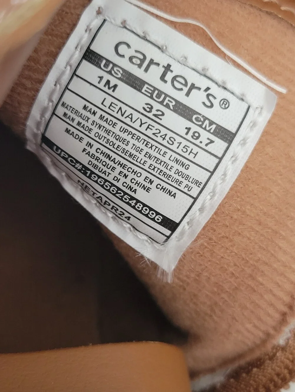 Carters Like New Heart Buckle Boot. Youth Girls Size 1